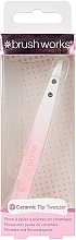 Tweezers with Ceramic Tips, pink - Brushworks Ceramic Tip Tweezer — photo N1