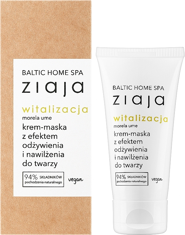 Moisturizing Face Cream Mask - Ziaja Baltic Home Spa Witalizacja — photo N2