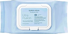 Fragrances, Perfumes, Cosmetics Hyaluronic Acid Cleansing Wipes - Missha Super Aqua Ultra Hyalron Cleansing Water Wipes
