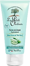 Intensive Hydration Day Cream - Le Petit Olivier Moisturizing Day Care Aloe Vera & Green Tea — photo N1