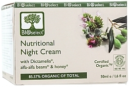 Nourishing Anti-Wrinkle Night Cream with Dictamelia, Avocado Oil & Honey - BIOselect Nutritional Night Cream — photo N1