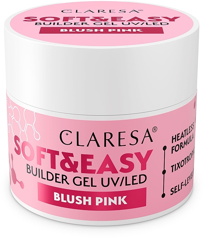 ネイル ビルダージェル - Claresa Soft & Easy Builder Gel UV/LED Blush Pink — photo N1