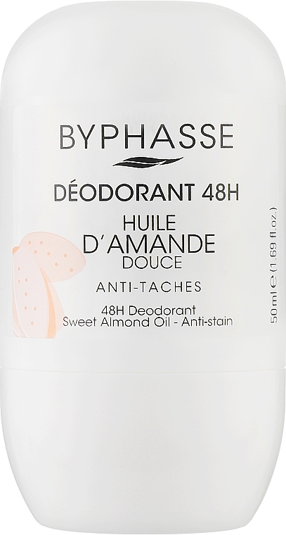 Roll-On Deodorant 'Sweet Almond Oil' - Byphasse Roll-On Deodorant 48h Sweet Almond Oil — photo N1