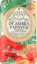 Fragrances, Perfumes, Cosmetics Soap "Ambergris & Red Poppy" - Nesti Dante