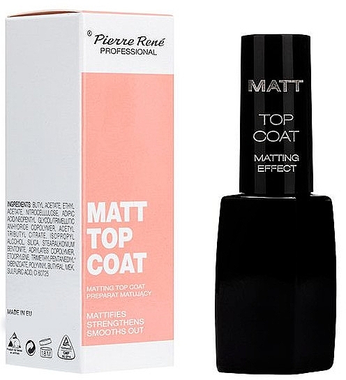 Mattifying Top Coat - Pierre Rene Matt Top Coat Matting Effect — photo N1