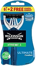 Fragrances, Perfumes, Cosmetics Disposable Razors, 6+2 pcs - Wilkinson Sword Xtreme 3 Ultimate Comfort