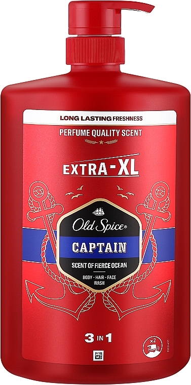 3in1 Shampoo & Shower Gel - Old Spice Captain Shower Gel + Shampoo 3 in 1 — photo N1