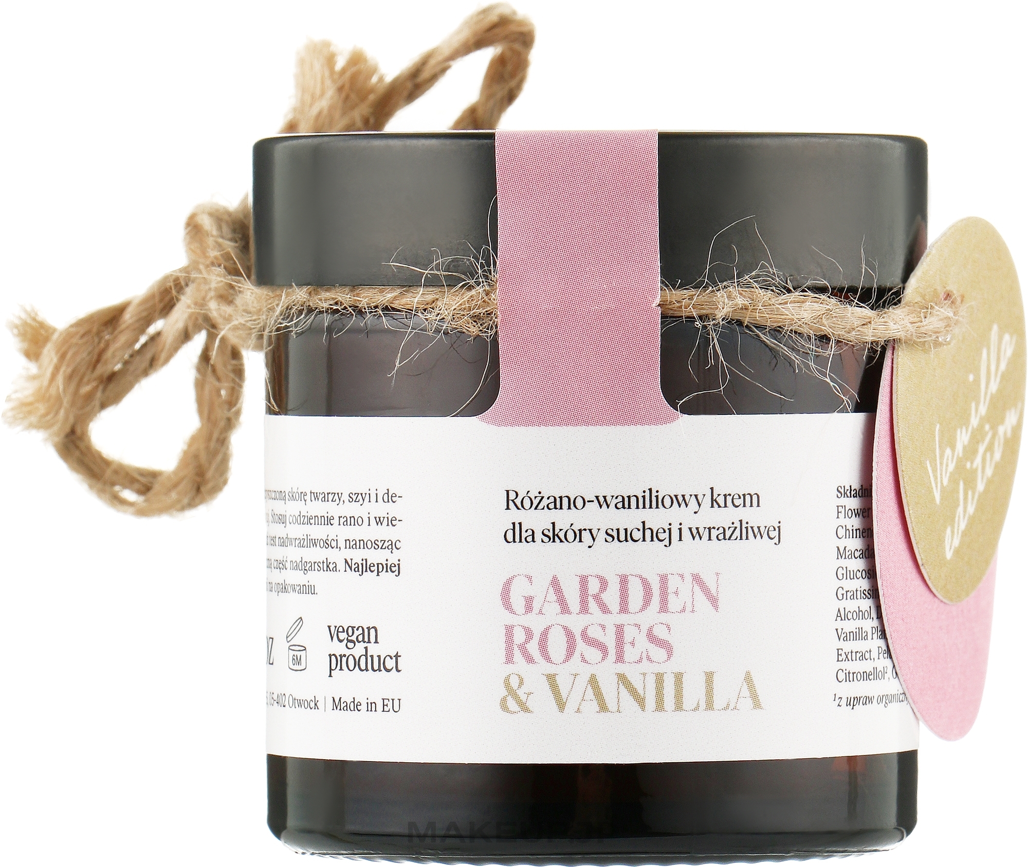 Moisturizing Face Cream for Dry & Sensitive Skin - Make Me Bio Garden Roses & Vanilla Cream — photo 60 ml