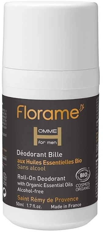 Roll-On Deodorant - Florame Homme Deodorant Roll-on — photo N1