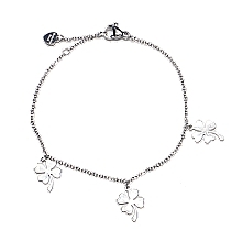 Women Bracelet, clover leaves, silver - Lolita Accessories — photo N1