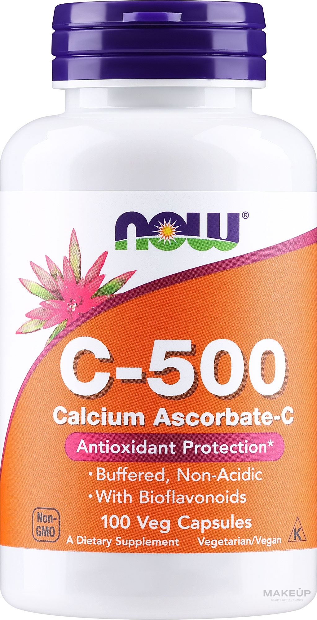 Vitamin C & Calcium Ascorbate in Capsules - Now Foods Vitamin C-500 Calcium Ascorbate Capsules — photo 100 szt.