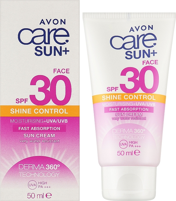 Shine Control Sun Cream - Avon Care Sun+ Shine Control Sun Cream SPF 30 — photo N2