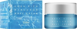 Face Cream Gel with Hyaluronic Acid Complex - Ottie Aqua Rich Hyaluron Wave Cream — photo N1