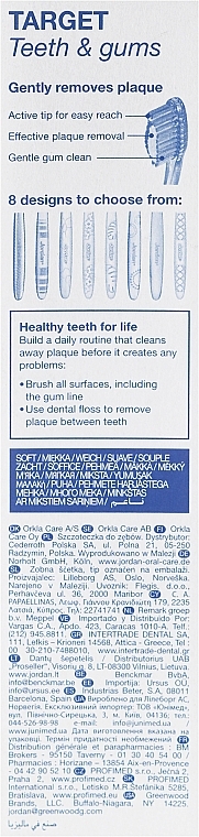 Soft Toothbrush Target, blue - Jordan Target Teeth & Gums Soft — photo N3