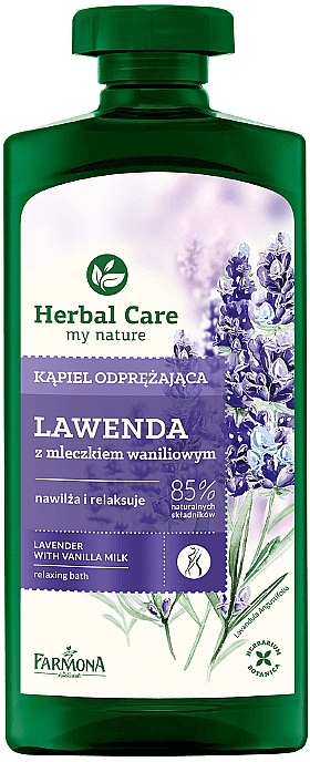Bath & Shower Gel Emulsion "Lavender & Vanilla Milk" - Farmona Herbal Care Lavender with Vanilla Milk — photo N2