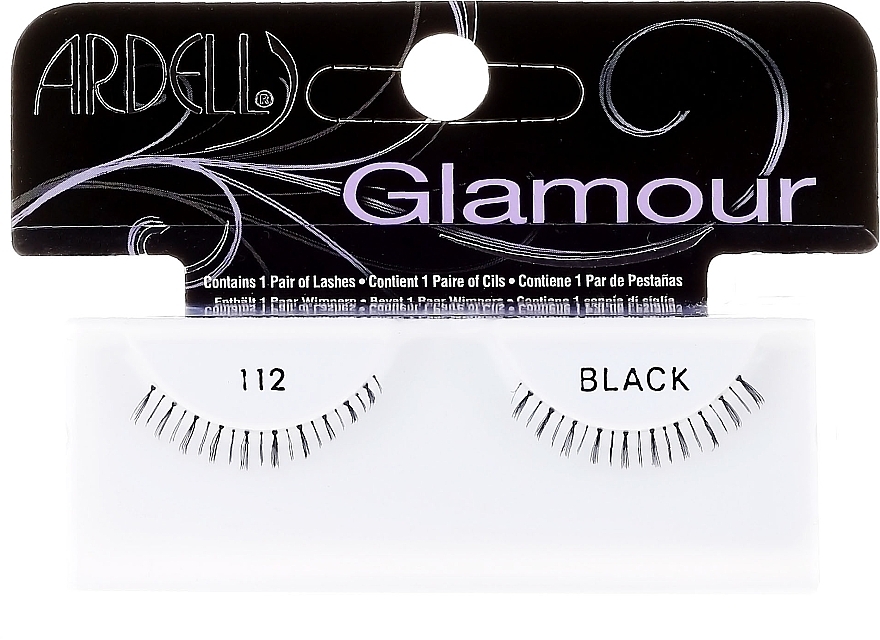 False Lashes - Ardell Glamour Eyelashes Black 112 — photo N1