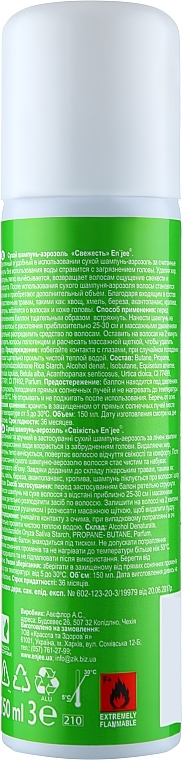 Dry Shampoo-Aerosol 'Freshness' - EnJee Dry Shampoo — photo N2