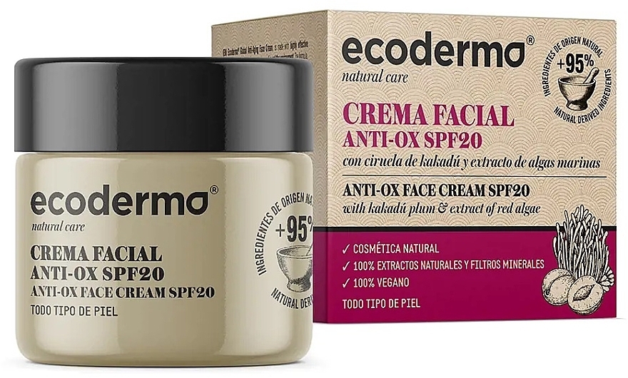 Anti-Aging Face Cream SPF 20 - Ecoderma Anti-Ox Face Cream SPF 20 — photo N1