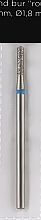 Fragrances, Perfumes, Cosmetics Diamond Nail File Drill Bit, rounded cylinder, L-8 mm, 1.8 mm, blue - Head The Beauty Tools