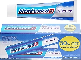 Fragrances, Perfumes, Cosmetics Toothpaste Set "Delicate Whitening" - Blend-a-med 3D White Delicate White Toothpaste