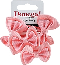 Fragrances, Perfumes, Cosmetics Hair Clips & Ties Set 'Bows', FA-5663+1, pink - Donegal