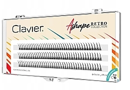 Individual Lashes, C, 10 mm - Clavier A-Shape Retro Collection — photo N1