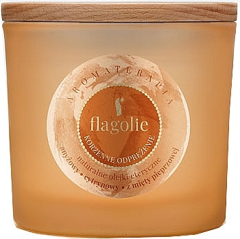 Scented Candle in Glass "Refreshing Cinnamon" - Flagolie Fragranced Candle Cinnamon Refreshing — photo N1