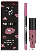 Fragrances, Perfumes, Cosmetics Lip Set - Golden Rose Matte LipKit Blush Pink (lipstick/5.5 ml + lipliner/1.6g)