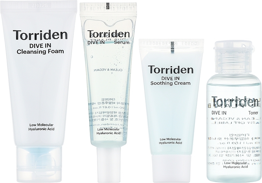 Set - Torriden Dive-In Kit (cr/20ml + foam/30ml + toner/50ml + serum/20ml) — photo N2