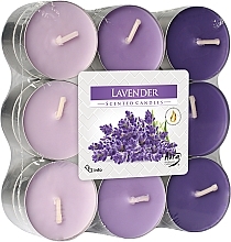 Lavender Tealights, 18 pcs - Bispol Lavender Scented Candles — photo N1