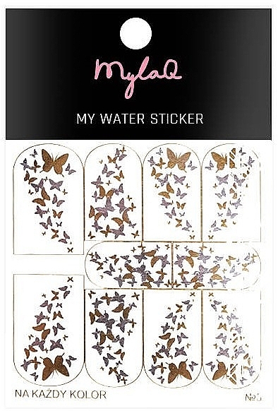 Butterflies False Nails 5 - MylaQ My Water Sticker — photo N1