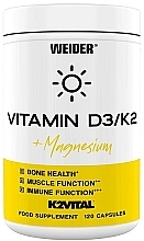 Fragrances, Perfumes, Cosmetics Vitamin D3/K2+Magnesium Food Supplement in Capsules - Weider Vitamin D3/K2+Magnesium