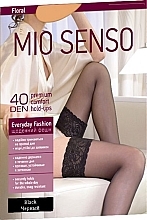 Stockings "Every Day Fashion" 40 Den, black - Mio Senso — photo N1