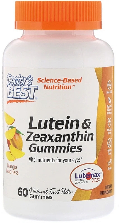 Lutein & Zeaxanthin Gummies, mango taste - Doctor's Best — photo N1