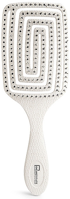 Hair Brush, white - IDC Institute ECO Paddle Brush — photo N1