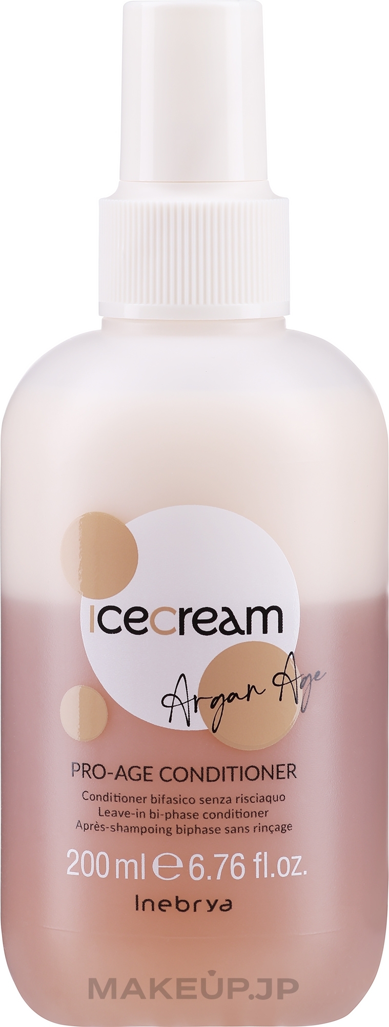 Argan Oil Spray Conditioner - Inebrya Ice Cream Pro Age 2-Phase Conditioner Argan Oil — photo 200 ml