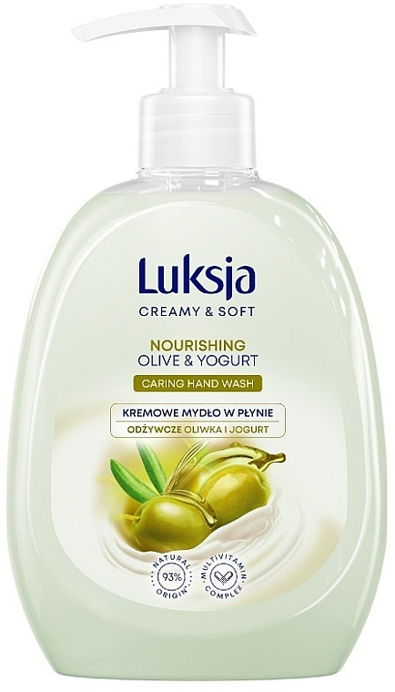 Liquid Cream Soap "Olive & Yoghurt" - Luksja Creamy & Soft Olive & Yoghurt Hand Wash — photo N1