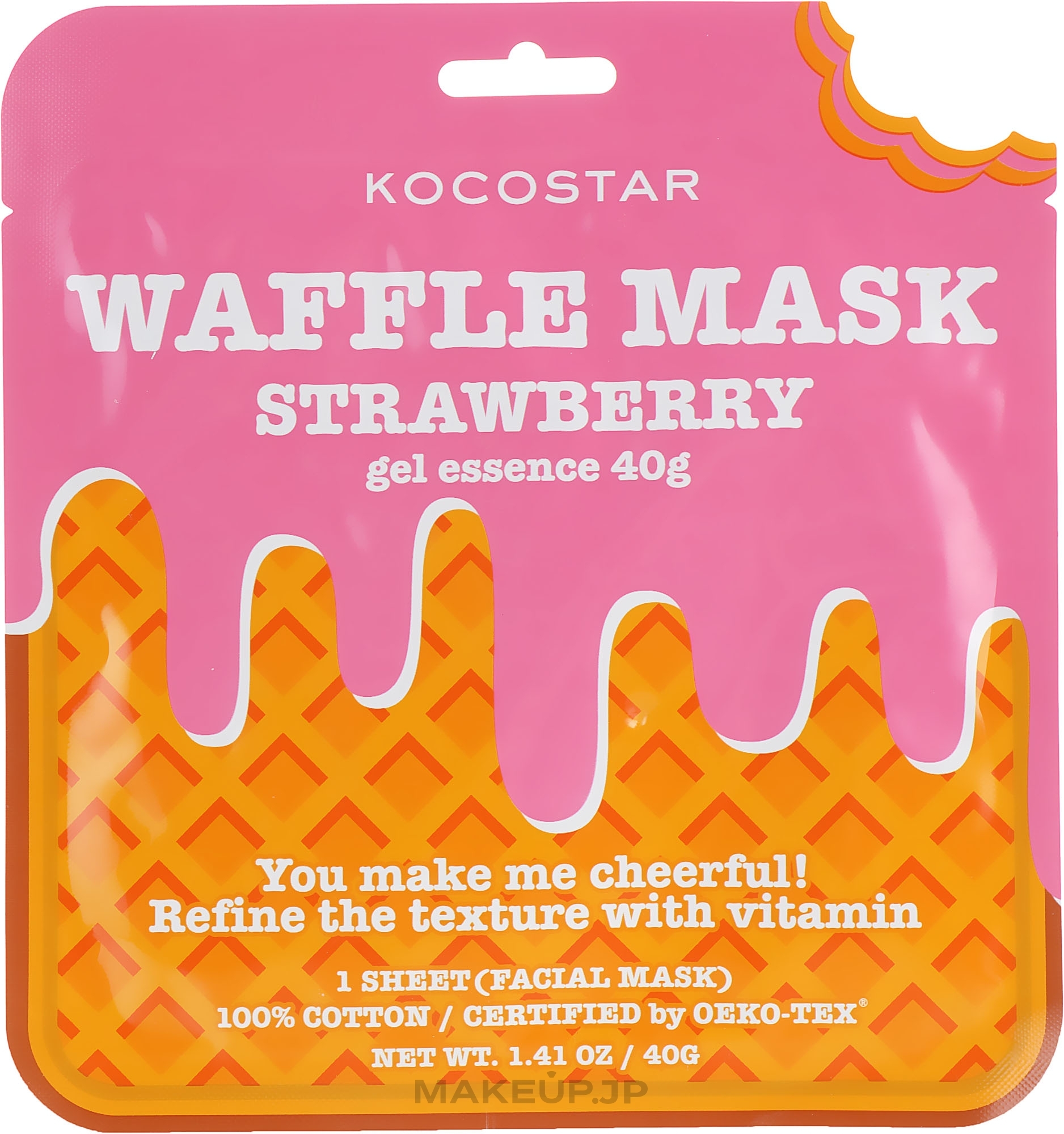 Toning Waffle Mask 'Strawberry Fresh' - Kocostar Strawberry Waffle Mask — photo 38 g