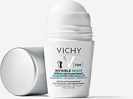 Antiperspirant Roll-On Deodorant '72H Sweat, Odor & Stain Protection' - Vichy Deo Invisible Resist 72H — photo N3