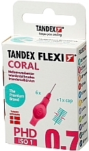 Fragrances, Perfumes, Cosmetics Interdental Brush, 0.7 mm, Coral - Tandex Flexi Fine Coral