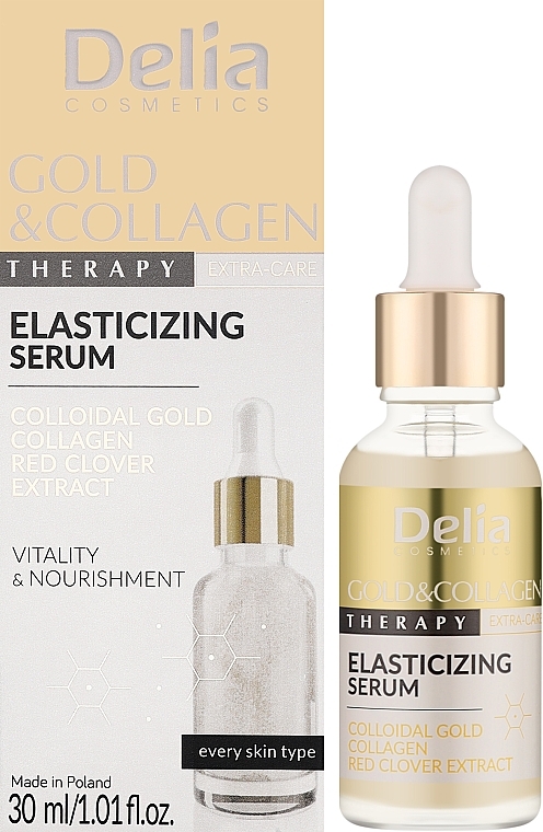 Gold & Collagen Face Serum - Delia Gold & Collagen Therapy Elasticizing Serum — photo N2