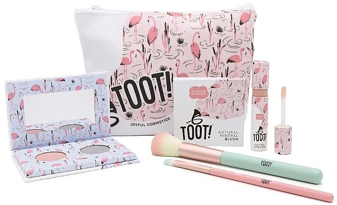 Set, 6 products - Toot! Flamingo Kiss Natural Makeup Box Set — photo N2