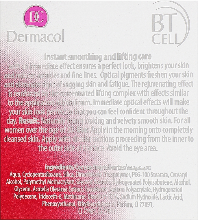 Day Cream for Face - Dermacol BT Cell Blur Instant Smoothing & Lifting Care — photo N3