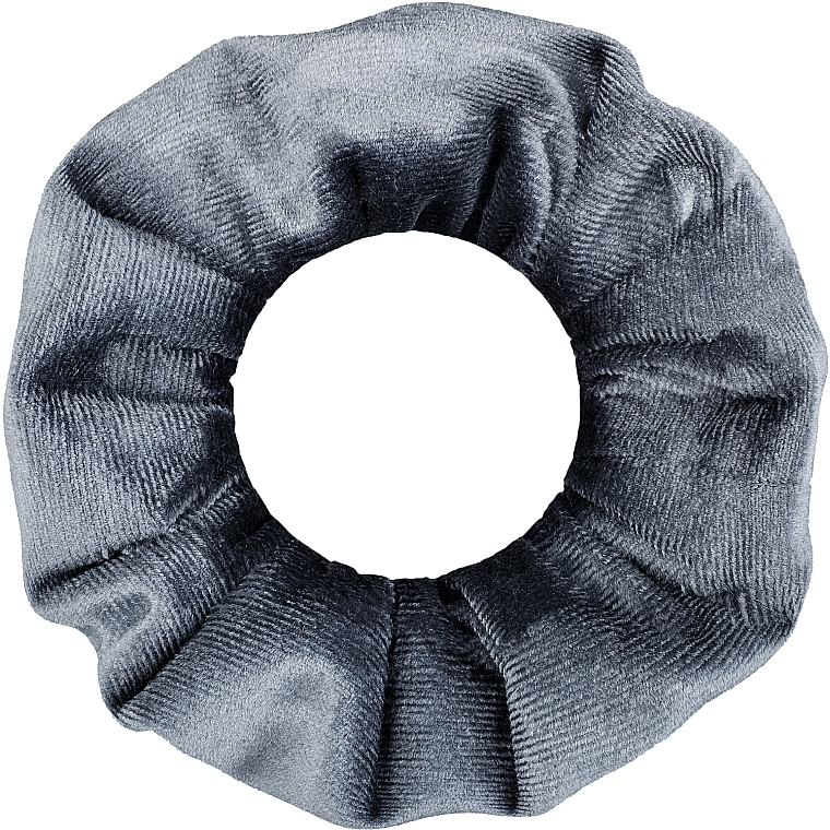 Velour Classic Hair Scrunchie, Grey - MakeUp — photo N2