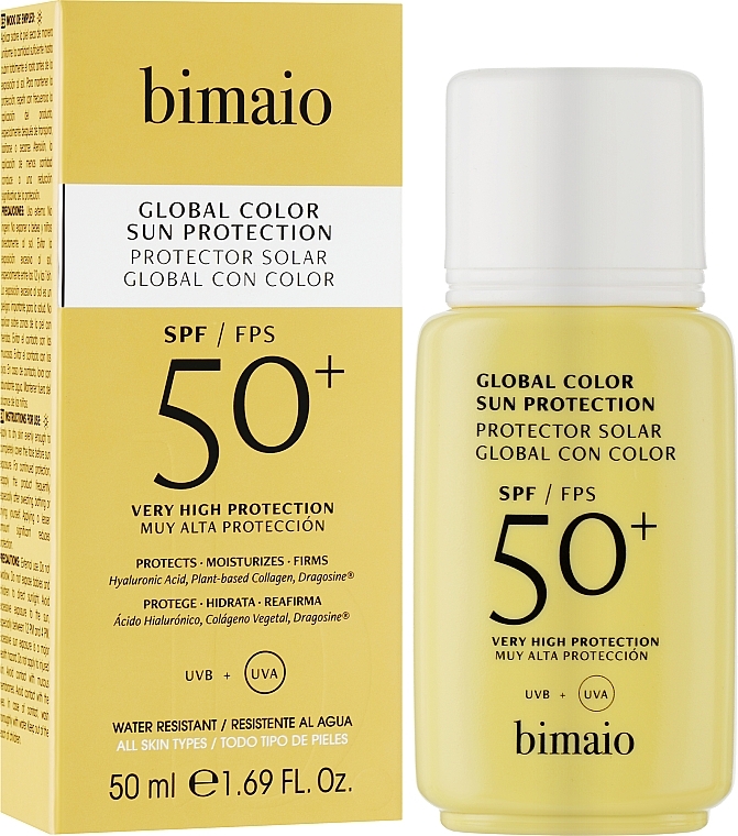 Mattifying Face Sun Cream SPF50+ - Bimaio Global Color Sun Protection — photo N2