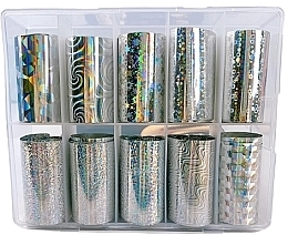 Fragrances, Perfumes, Cosmetics Transfer Foil Set - Deni Carte Silver Holo