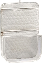 Quilted Cosmetic Bag 21.5x27.5x10 cm, A6114VT, beige - Janeke Chic Big Pouch with Hook — photo N2