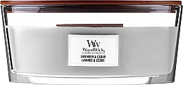 Scented Candle in Glass - WoodWick Lavender and Cedar Candle — photo N7