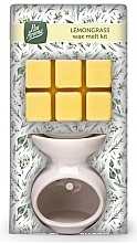 Fragrances, Perfumes, Cosmetics Aromatherapy Set with Wax and Lamp 'Lemongrass' - Pan Aroma Wax Melt Burner Kit Lemongrass