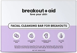 Fragrances, Perfumes, Cosmetics Anti-Acne Face Cleansing Soap - Breakout + Aid Facial Cleansing Bar For Breakouts